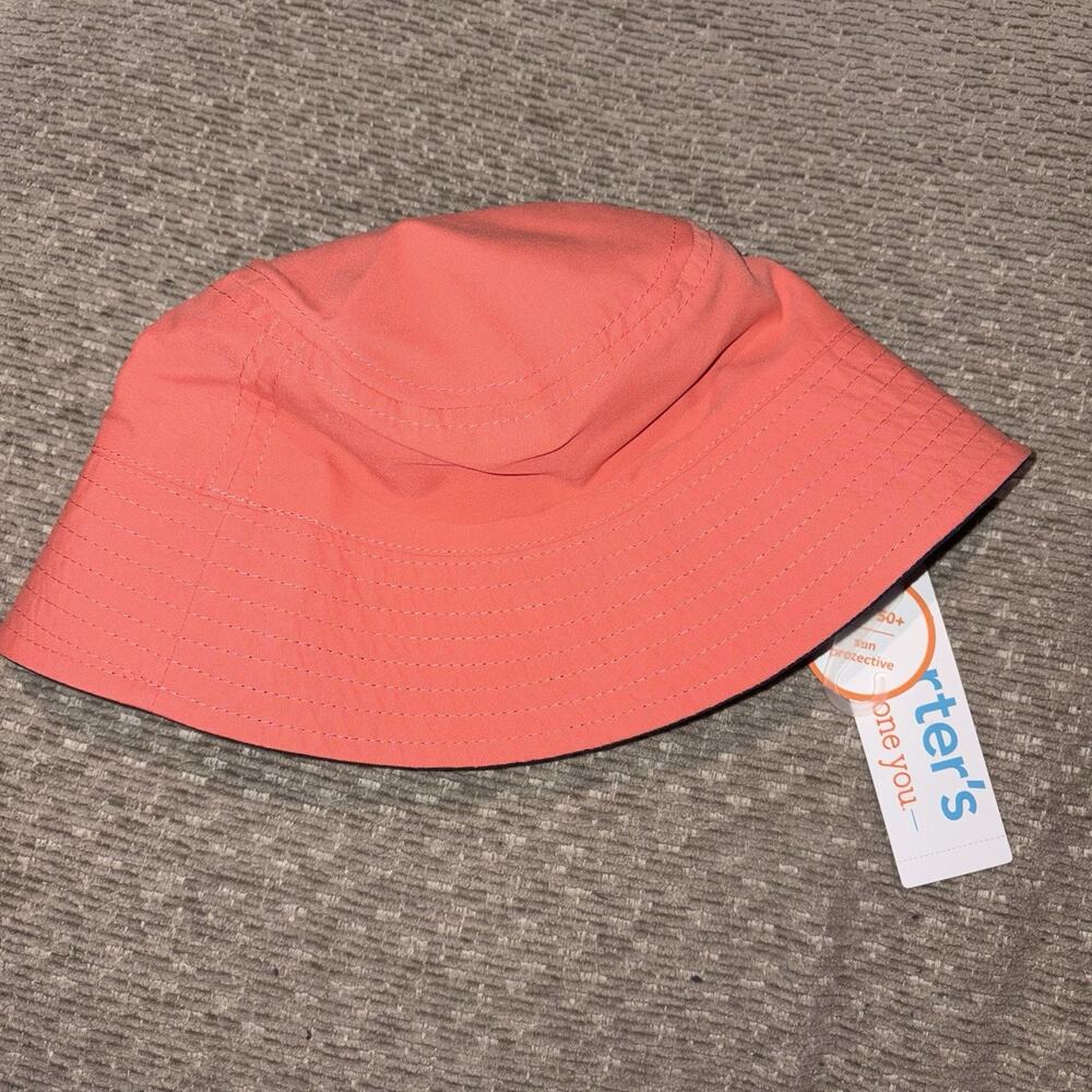 Carter’s Baby Sun Hat 12–18 Months Peach SPF Protection Toddler Girl NWT
